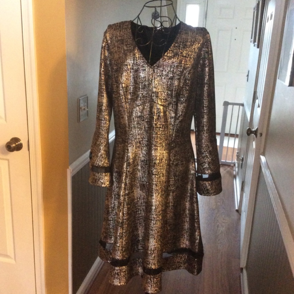 Gorgeous dress,in silver and black by Robbie Bee.